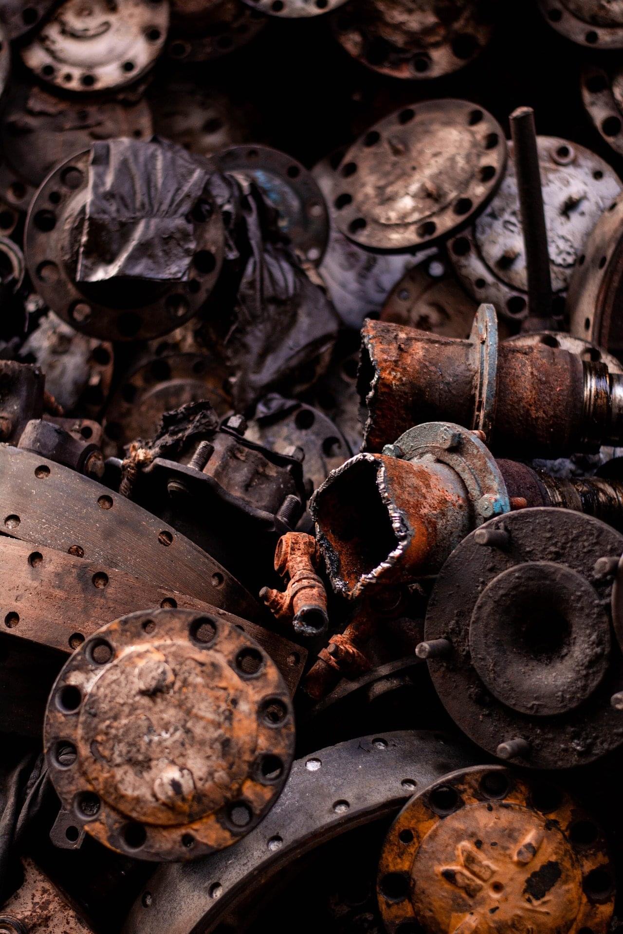Pile of scrap metal at the Alwadi yard