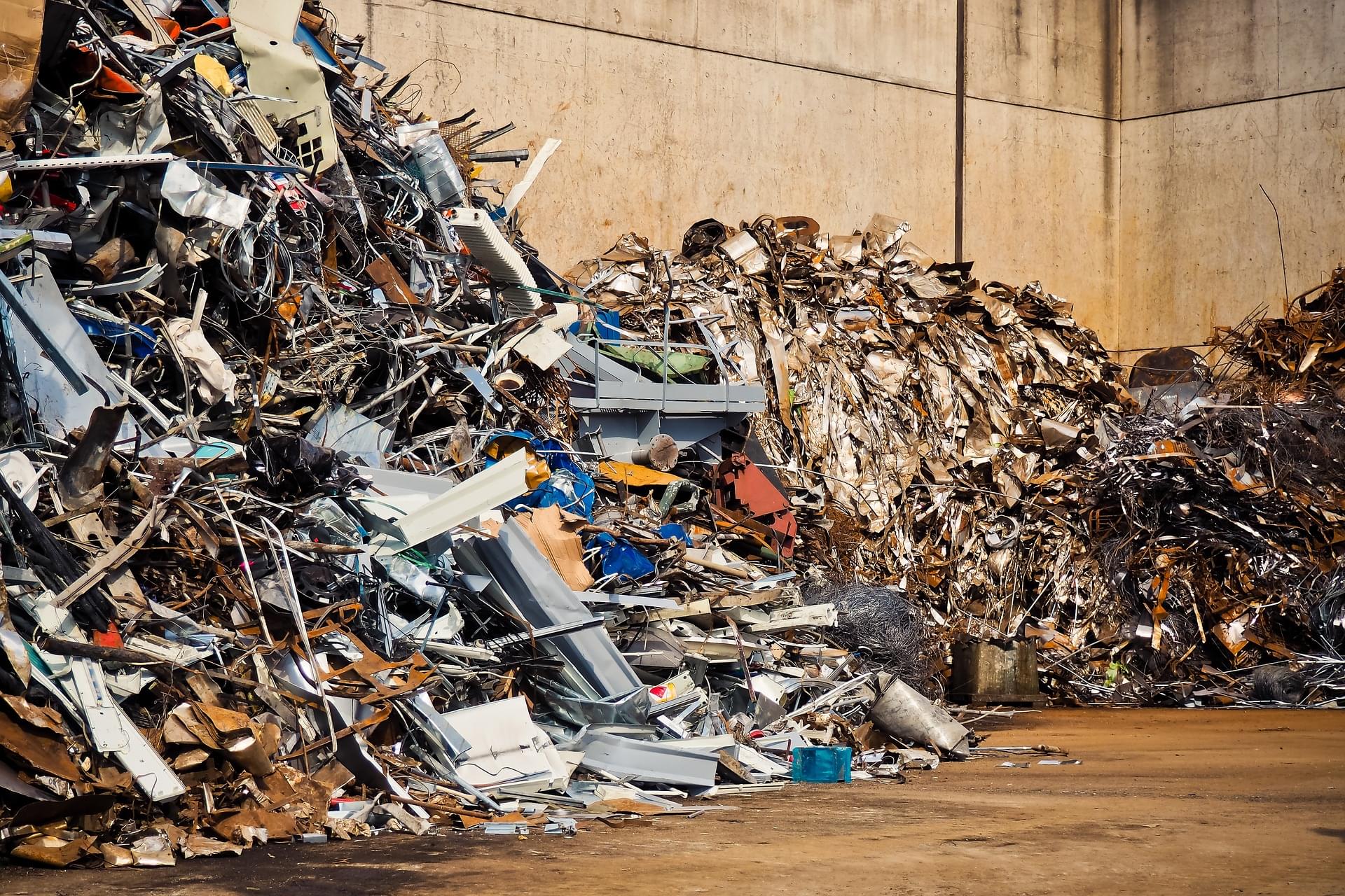 Sorted scrap metal ready for recycling